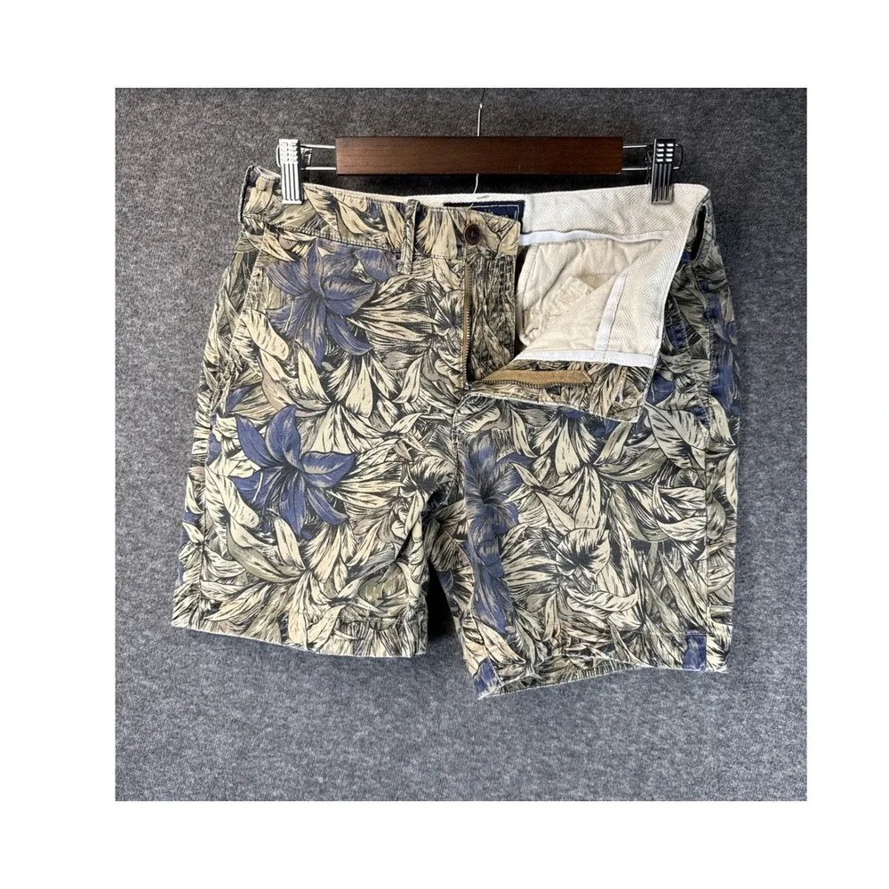 Abercrombie & Fitch Tropical Floral Chino Shorts Mens Size 28 Stretch 6 Inseam